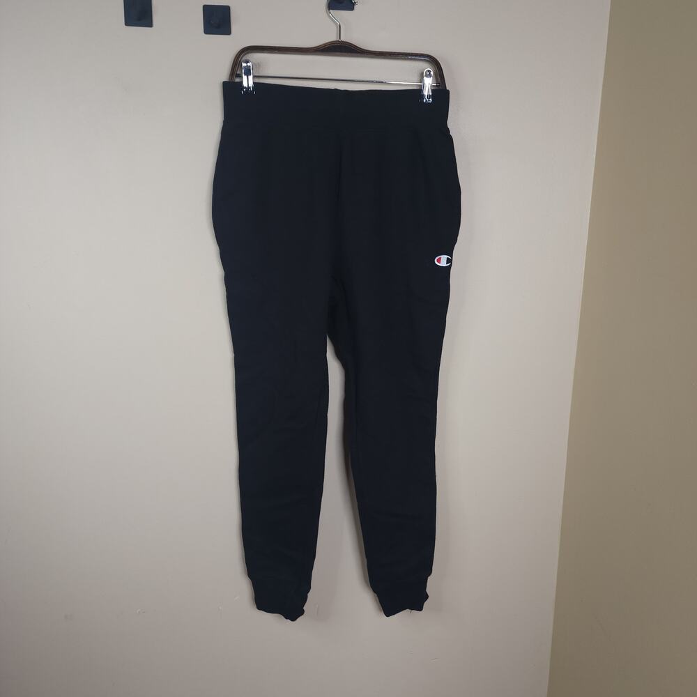 Champion GF01 Men's Reverse Weave Trim Joggers in Black Size M